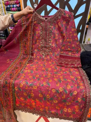 Premium Swizz Lawn All-Over Print Dress